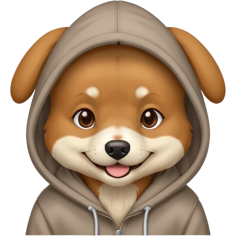 Dog wearing hoodie emoji