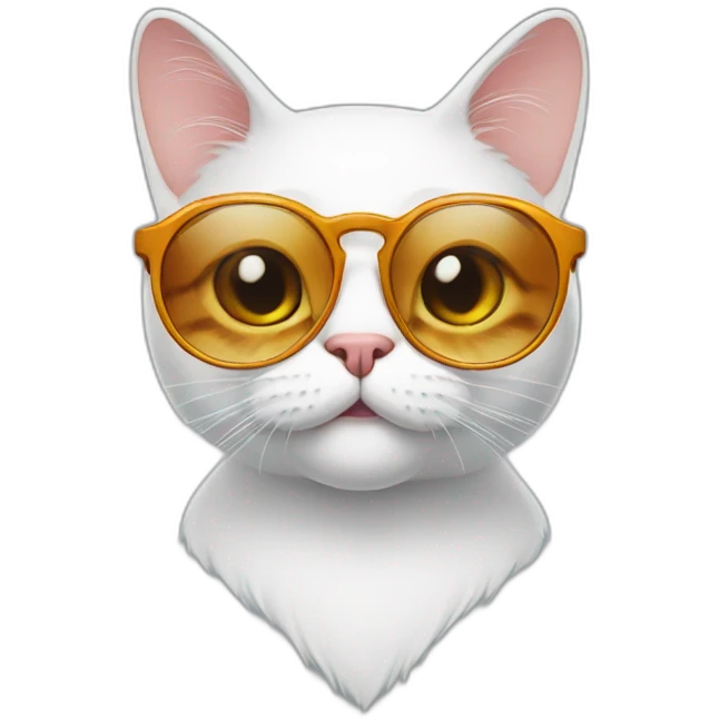 cat with funny glasses pro emoji