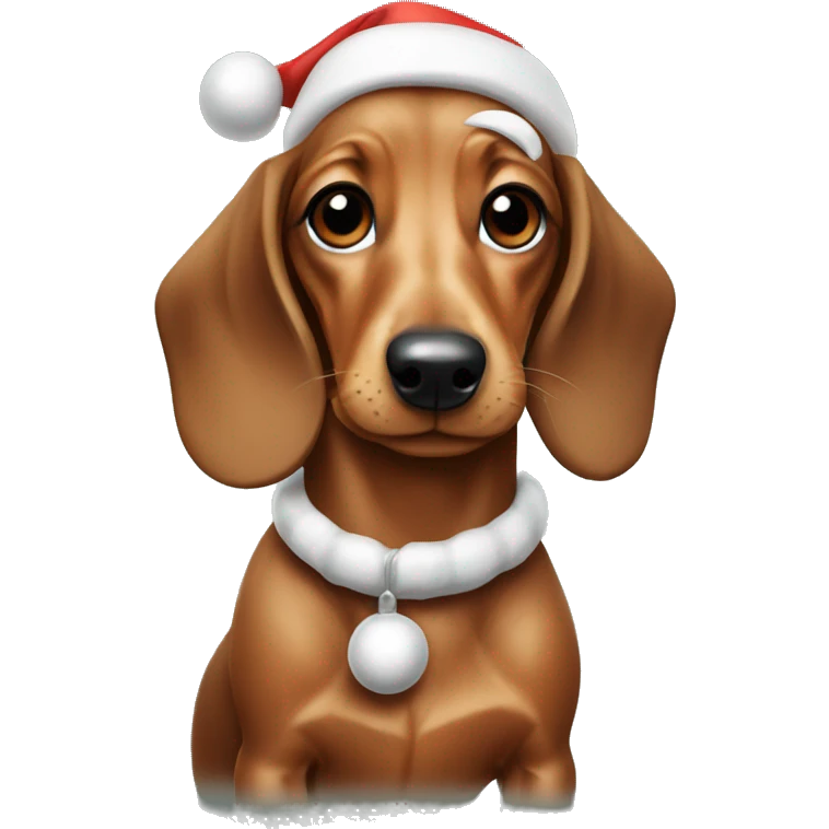 Christmas daschund emoji