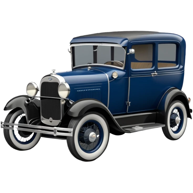 1929 Ford model A town sedan dark blue with grey pinstripe emoji