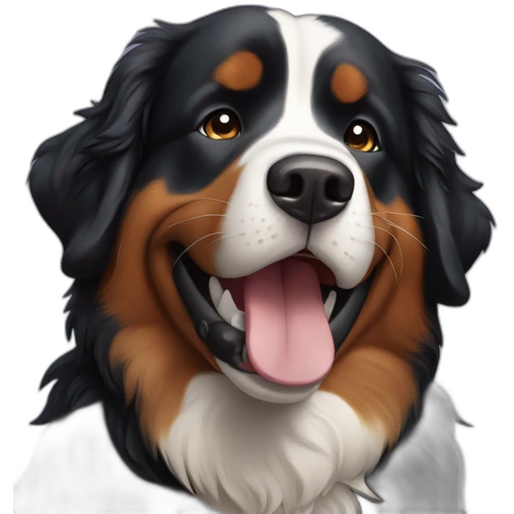 Bernese Mountain Dog happy smiling emoji