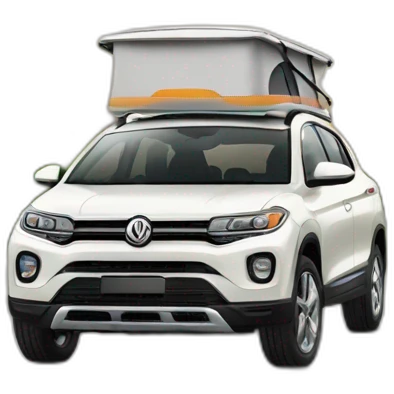 Wolkswagen tcross and travel emoji