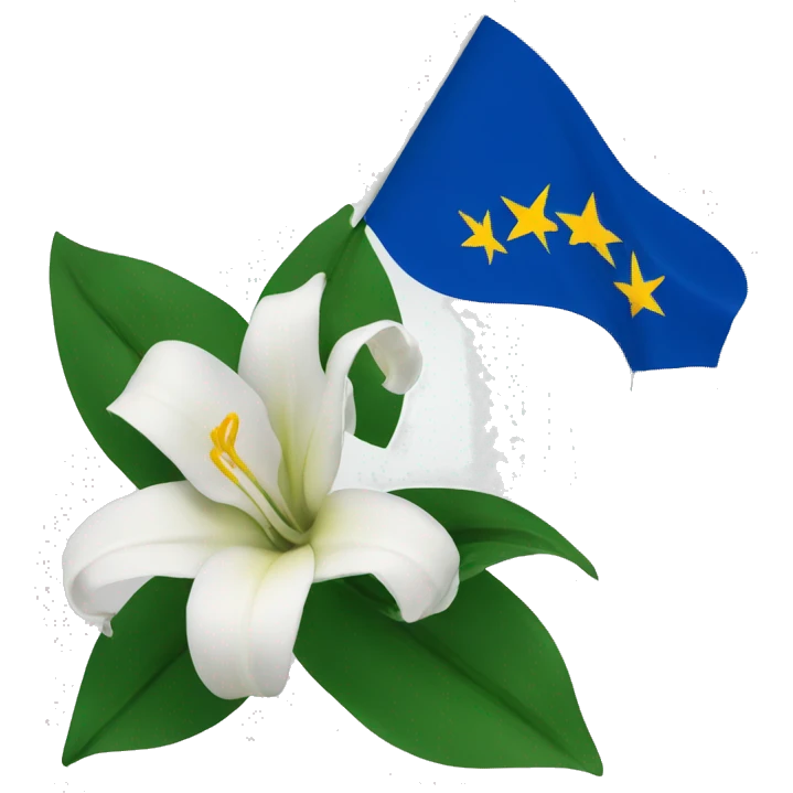Bosnian flag with lillies emoji