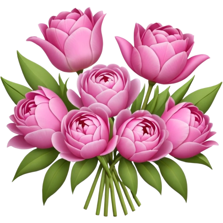 Pink bouquets of flowers emoji