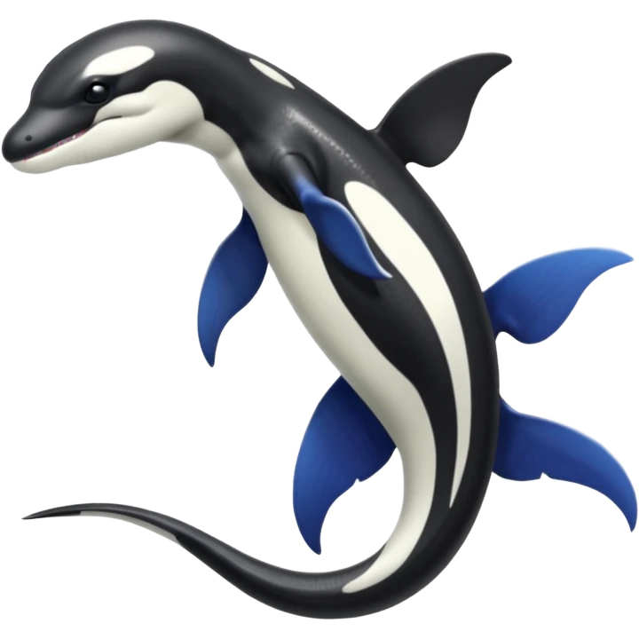 Black and white Orca-reptile-reptilian-lizard-skink-gecko-Digimon-Fakémon-hybrid full body, two legs, arms, tail emoji