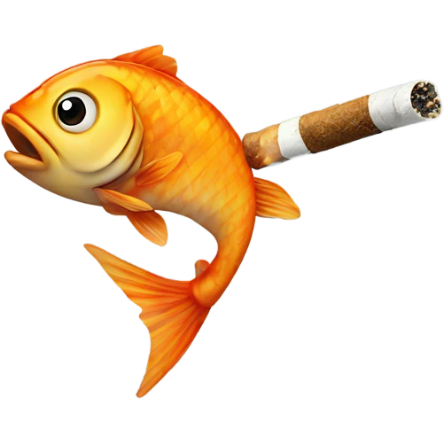 Fish smoking emoji