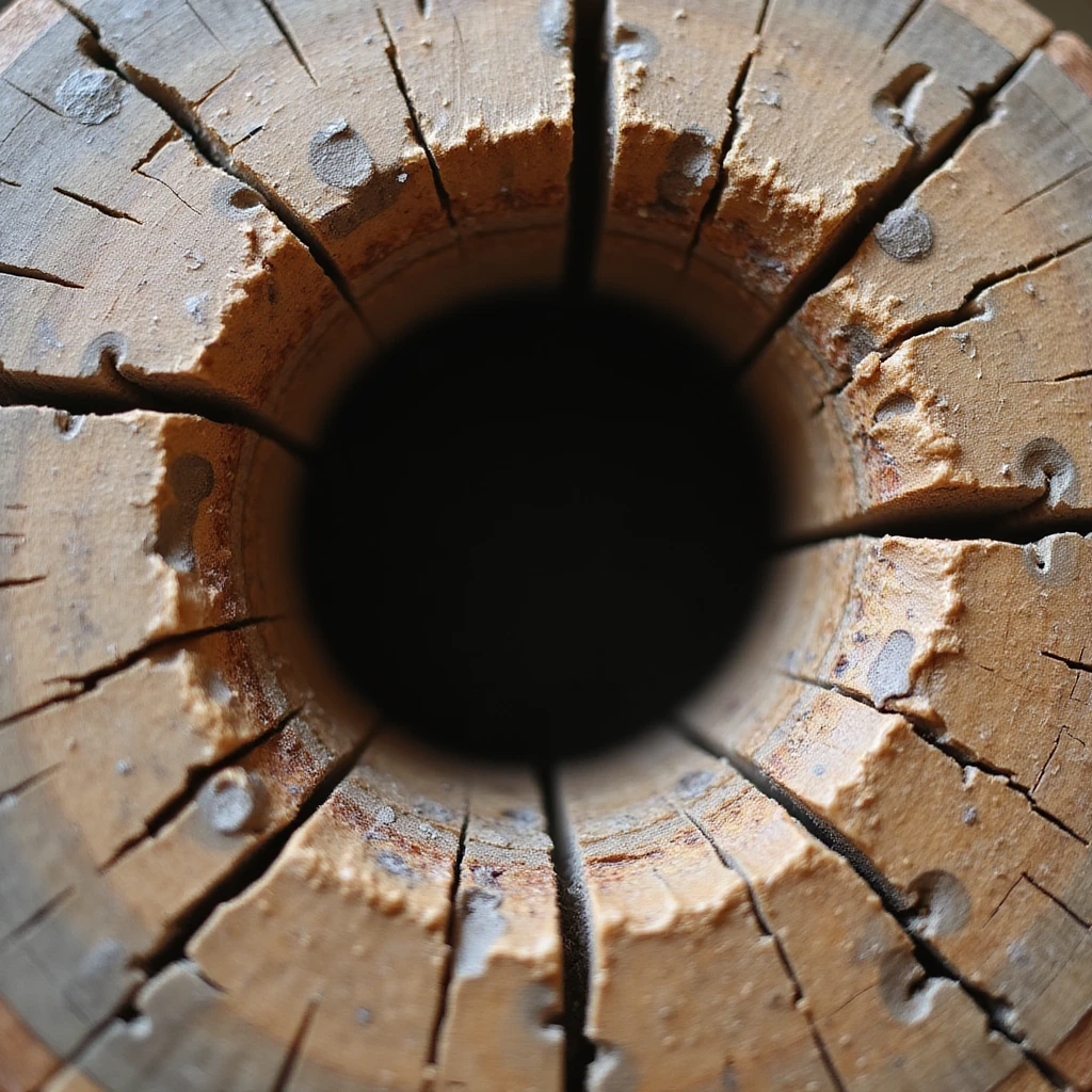 a knothole in a piece of wood, realistic style emoji