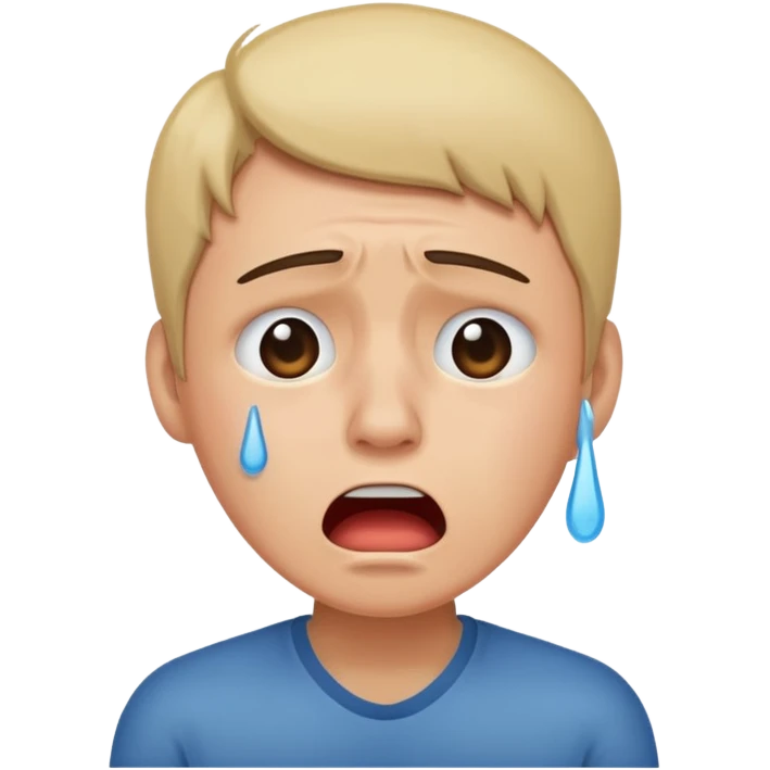 crying with shout, full body. emoji