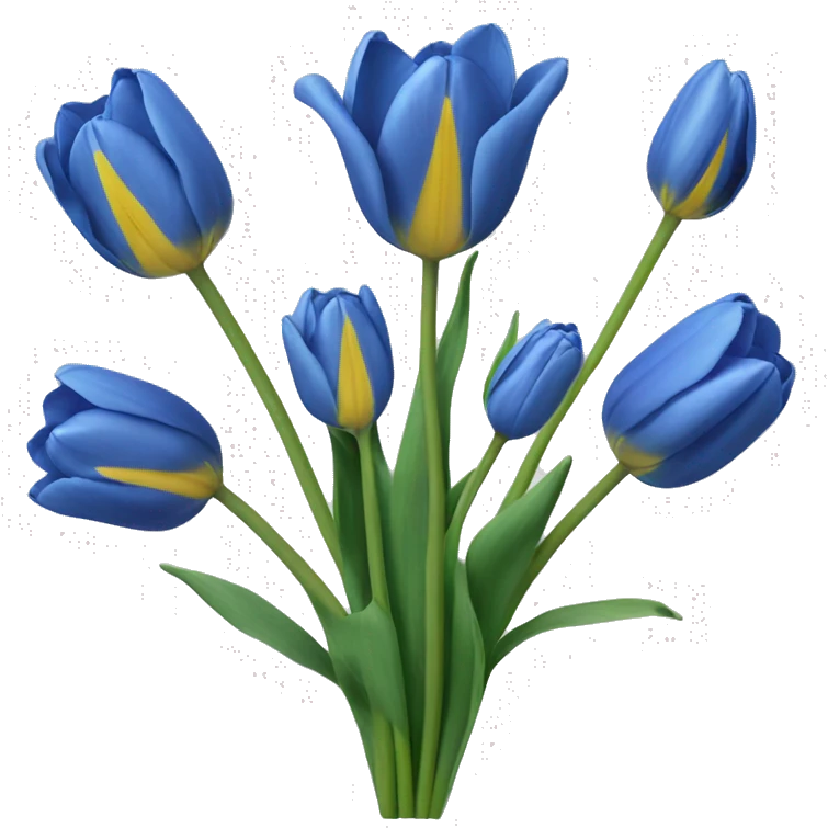Tulipanes azules emoji