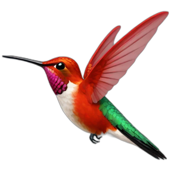 hummingbird red emoji