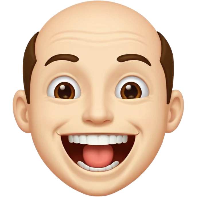 man laugh her mouth wide open emoji