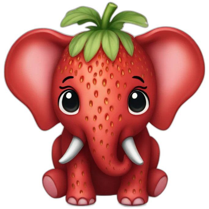 Strawberry Elephant emoji