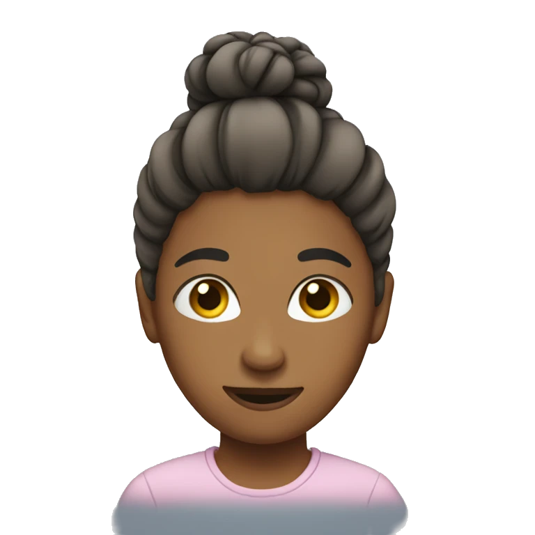 hair tied in a bun emoji