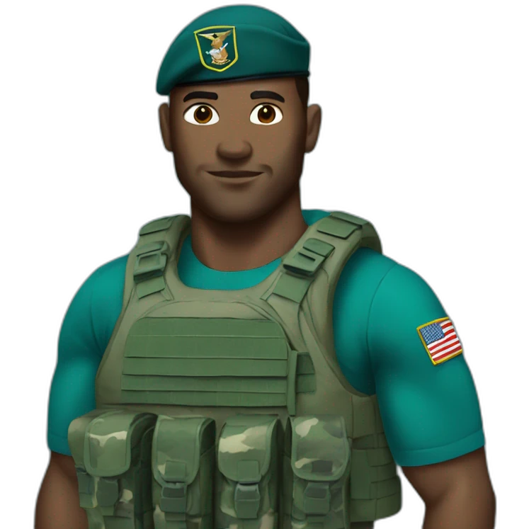 navy seals wearing teal camo emoji