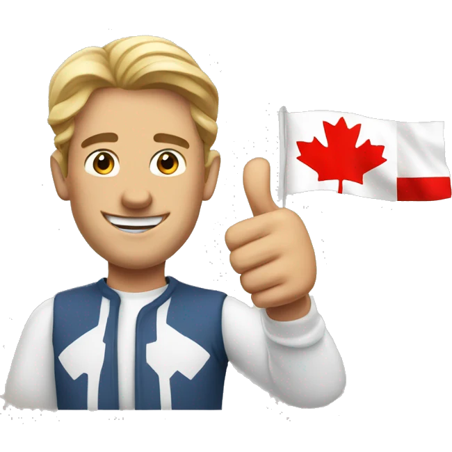 canadian man thumbs up emoji
