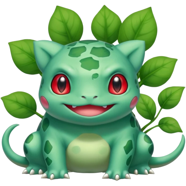 Bulbasaur from anime (no tail, no leaves, full body)  emoji