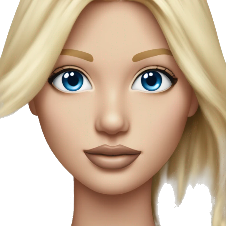 Realistic victoria secret model blonde blue eyes  emoji
