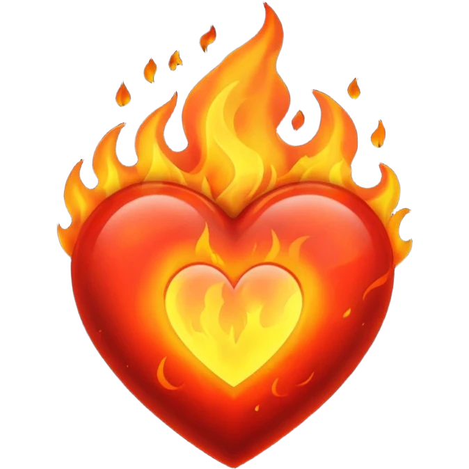 Black fire heart  emoji