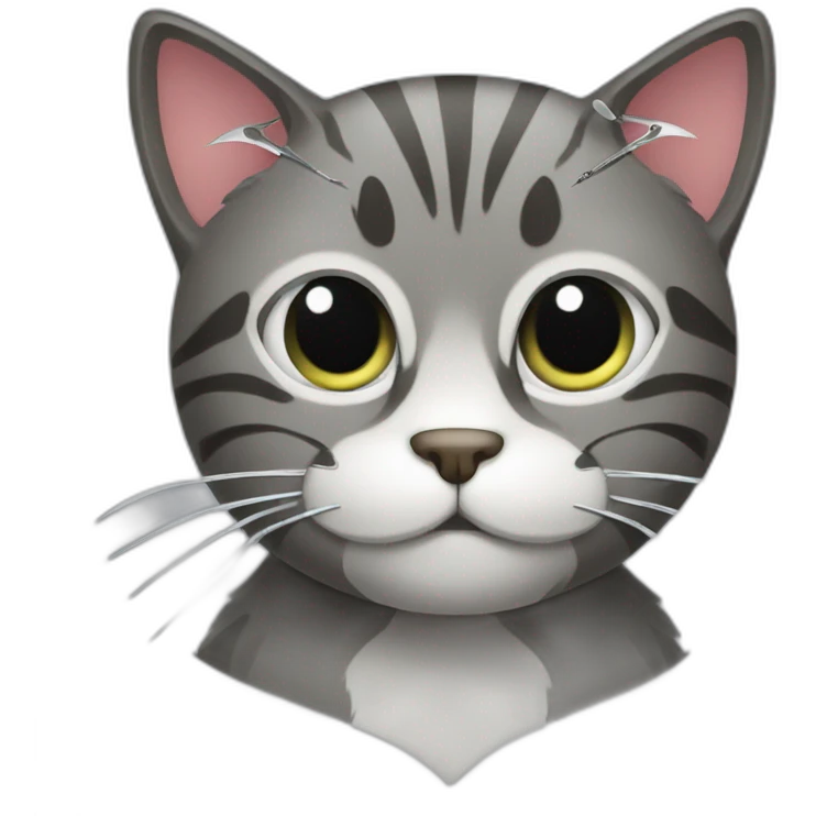 Cat with scissors emoji