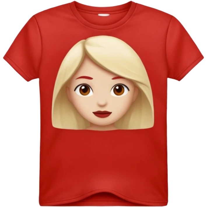 red crop t-shirt emoji