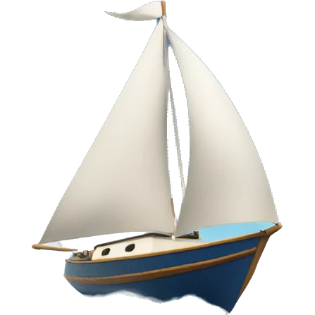 boat sailing through clouds emoji
