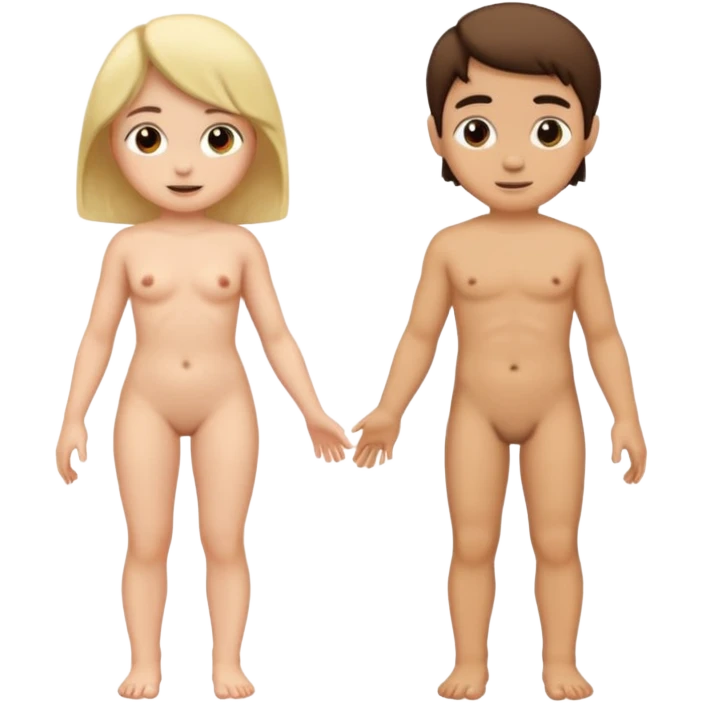 Naked girl and naked boy emoji
