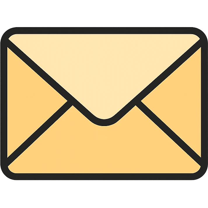 beige envelope icon with color outline emoji