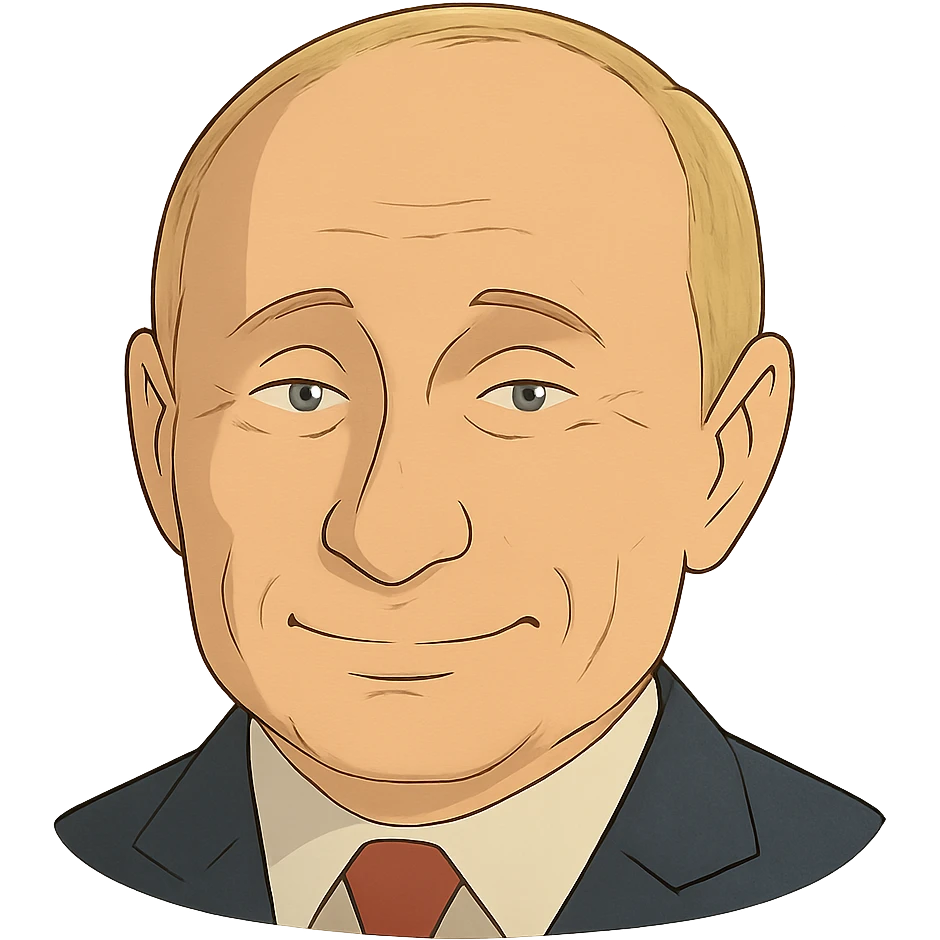 ghibli style emoji of Putin emoji