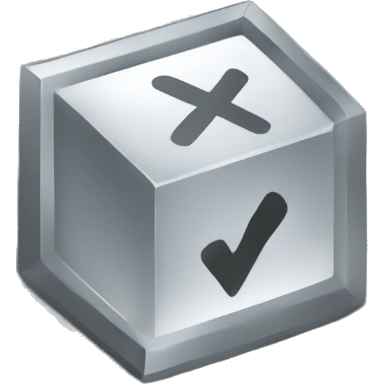Silver check box  emoji