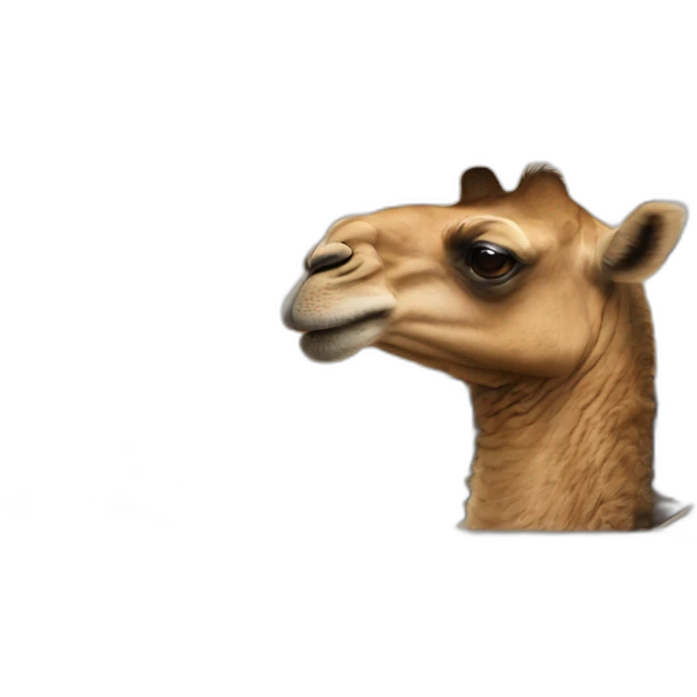 Camel driving a car emoji