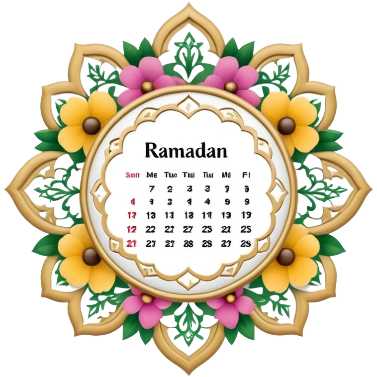 Ramadan calendar floral  emoji