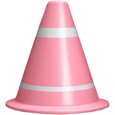 Light pink traffic cone ￼ emoji