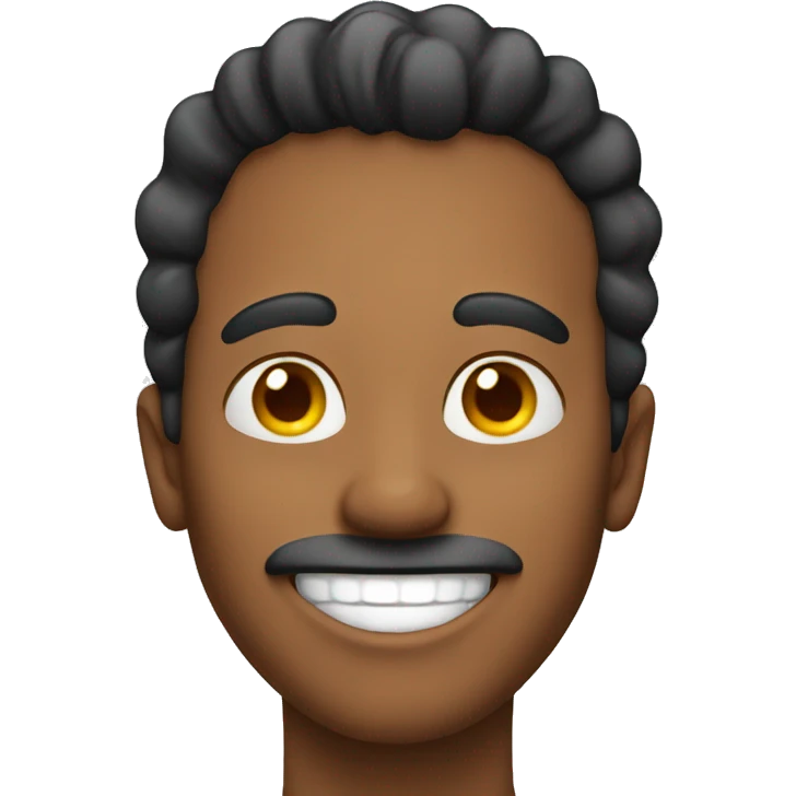 Happy man with acne emoji