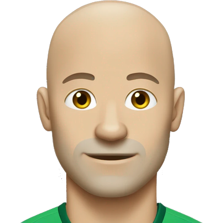 Bald tall Rugby player in green emoji