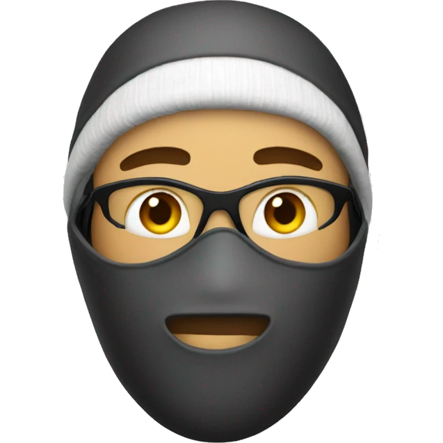 Guy wearing ski mask emoji