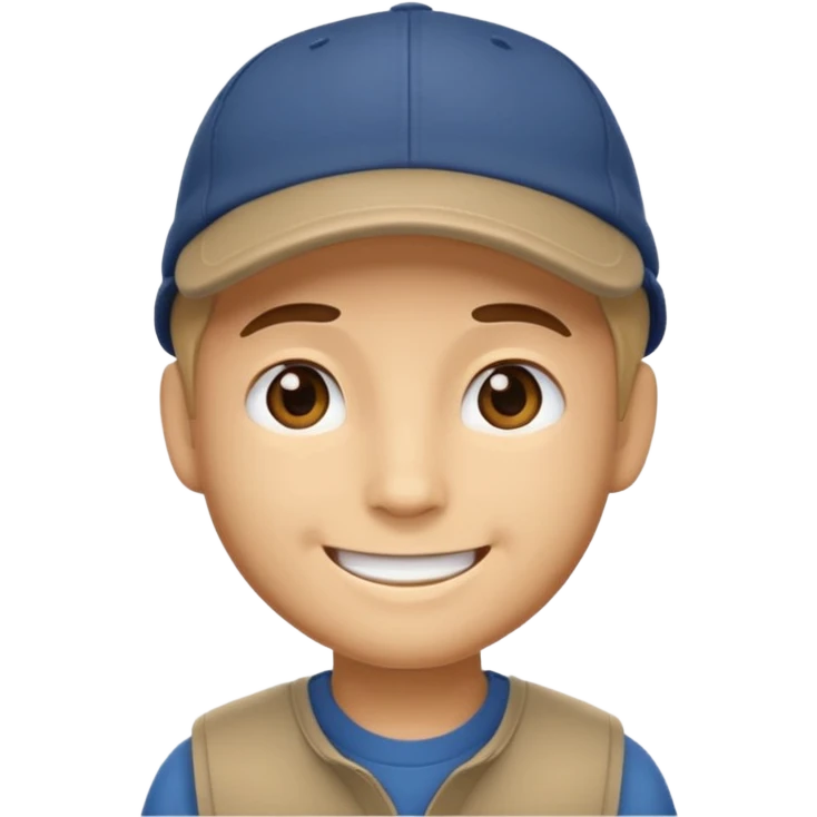 Make me a Chibi-style emoji - a guy in a cap emoji