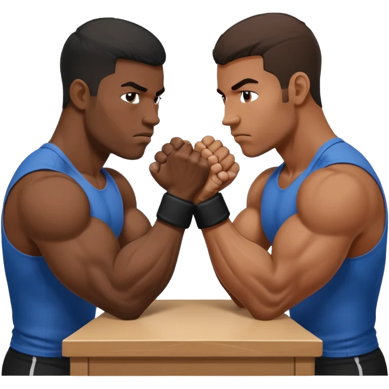 Batman and The Flash as a black man both arm wrestling emoji