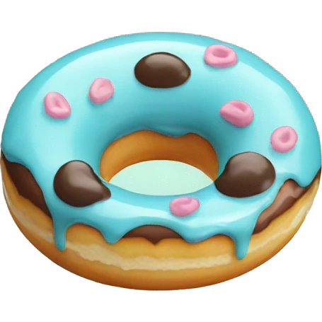 donut with light blue glaze emoji