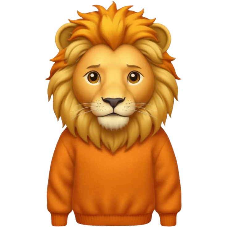 lion wearing jumper emoji