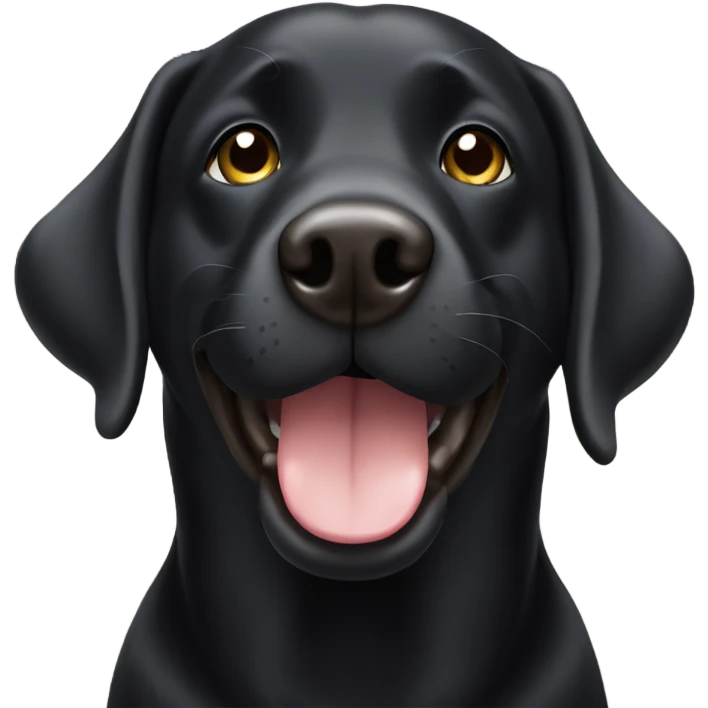 Happy Black Labrador emoji
