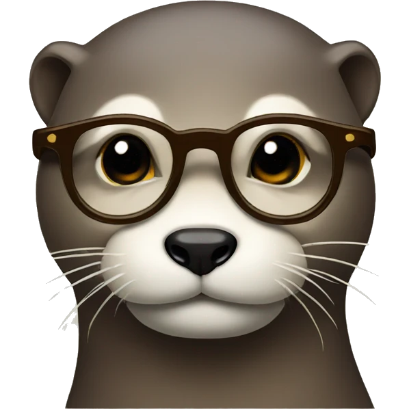 Otter with glasses emoji