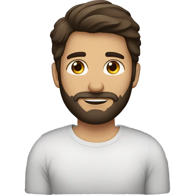 Brunette boyfriend with beard  emoji
