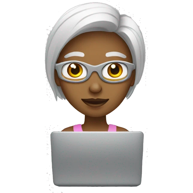 una persona usando su computadora emoji