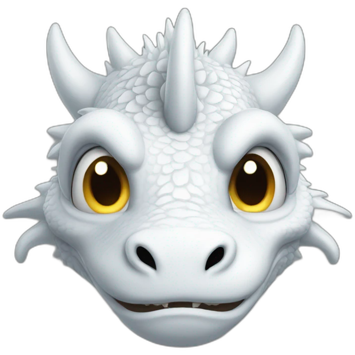 Looking stupid White dragon emoji