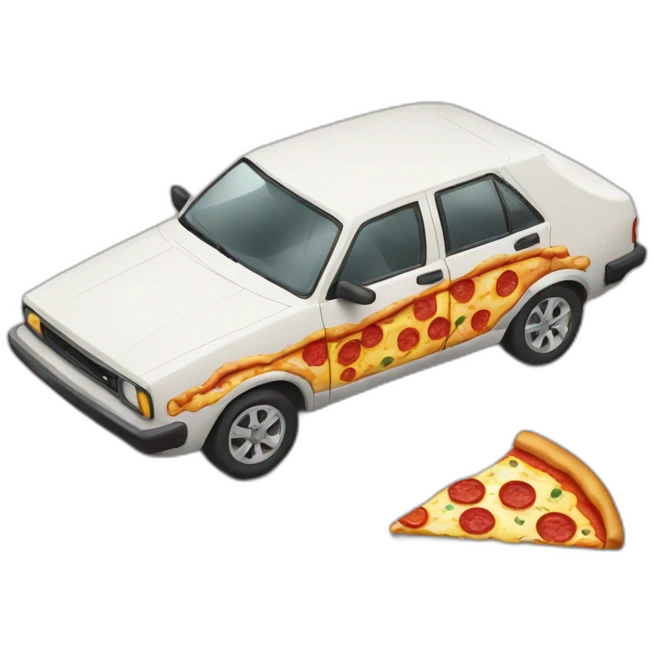 Car eat pizza emoji