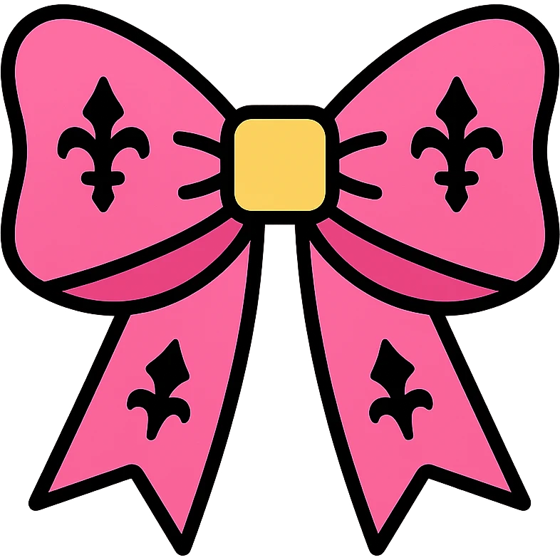 pink gothic bow gothic style bow with color outline emoji