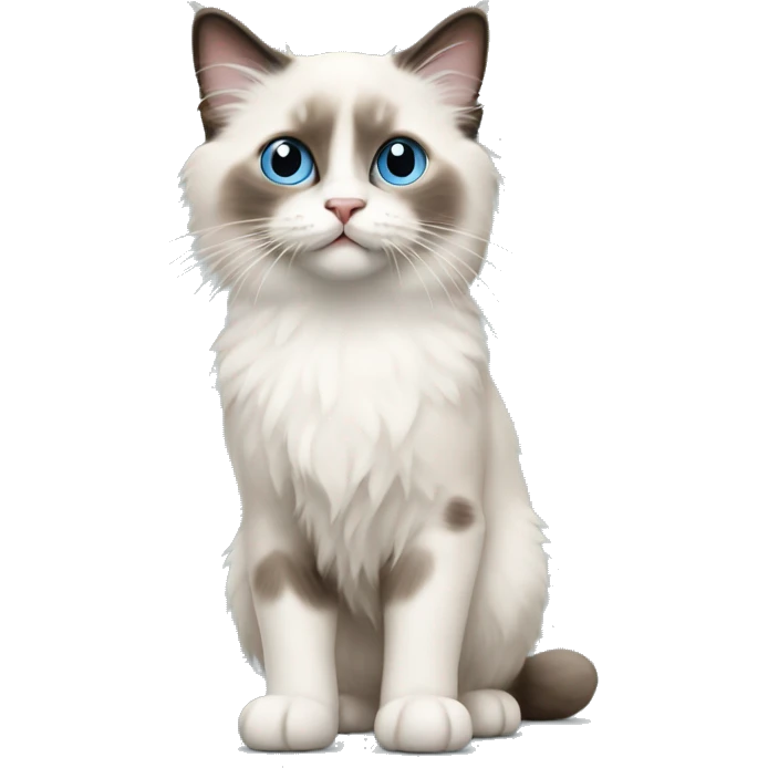 Ragdoll kitten standing emoji