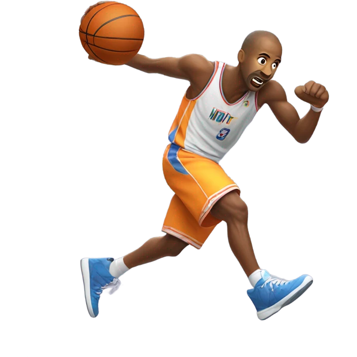 funny running basketball player emoji