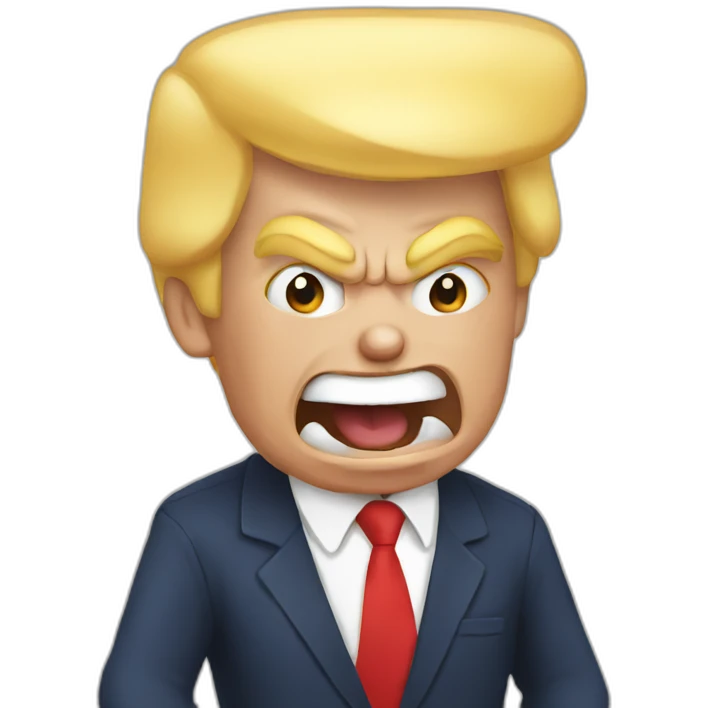 Yelling Trump emoji
