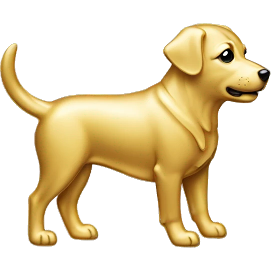 Dog with 24k gold  emoji